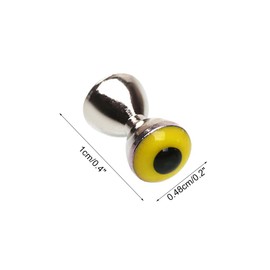 Fly Tying Dumbbell Eyes, 50Pcs Barbell Fishing Eyes Fly Tying Barbell Eyes Streamers Beads for Fly Fishing Materials Made