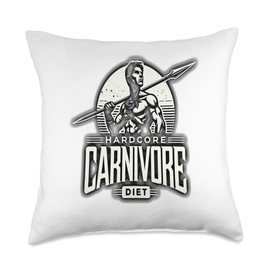 Hardcore Carnivore Diet, Meat lover, Carnivore food pyramid Throw Pillow