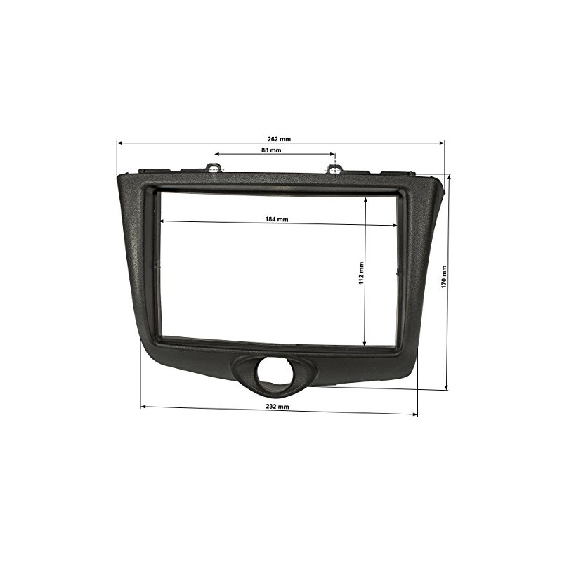 tomzz Audio 2455-047 Double DIN Radio Faceplate Compatible with Toyota