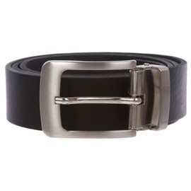 Men's 1 1/4" Clamp on Italian Leather Dress Belt, Black | 44/46