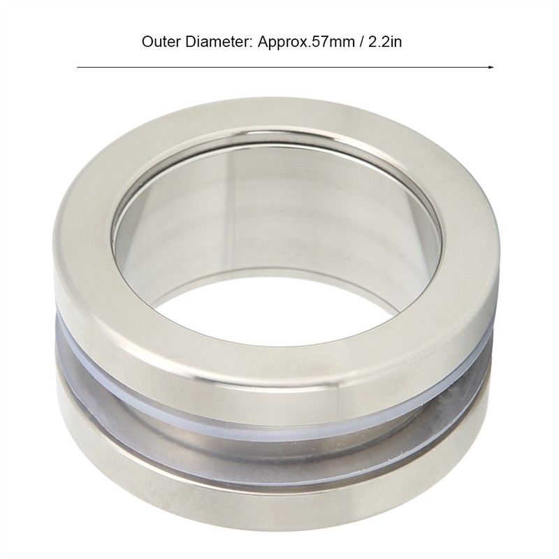 Stainless Steel Round Handle Bath Glass Embedded Hollow Pull Knob