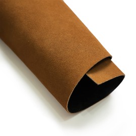 Soletec Suede Leather Square, Leather Sheet, Pre-Cut Pieces for Crafting, Tooling, Sewing, Brown, 1.85mm, 14"x14"