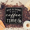 Farmhouse Coffee Bar Sign, Rise & Shine It's Coffee Time