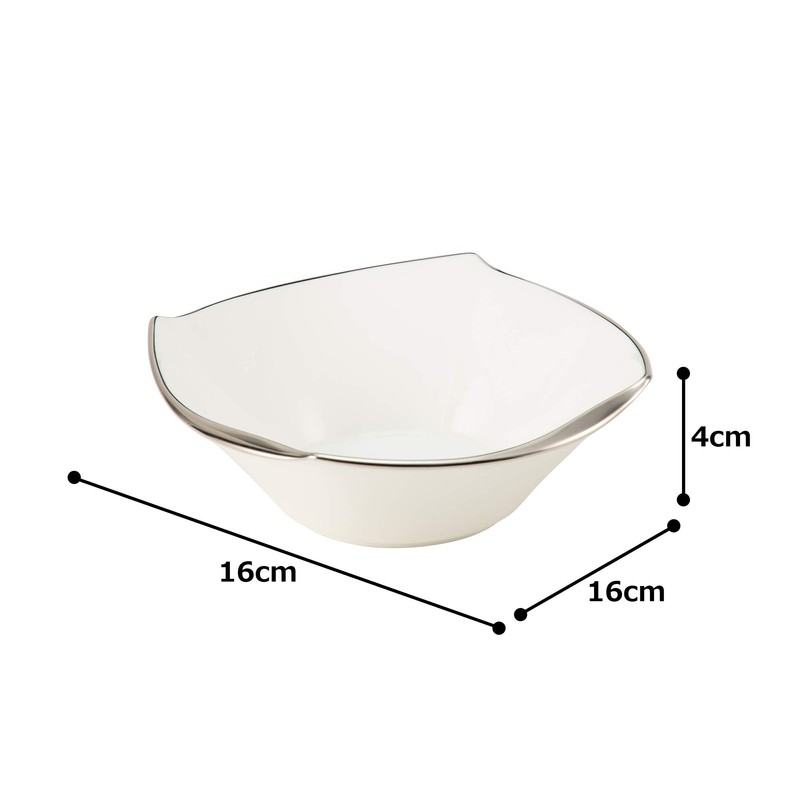 Narumi 50554-3459 Forte Platinum, 6.3 inches (16 cm), Square