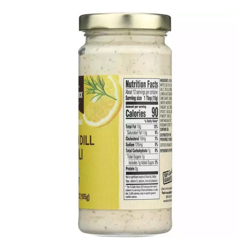 Woodstock Organic Lemon Dill Aioli 6.5 oz