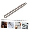 jojofuny 2pcs Mini Titanium Alloy Tweezers for Outdoor Activities Precision