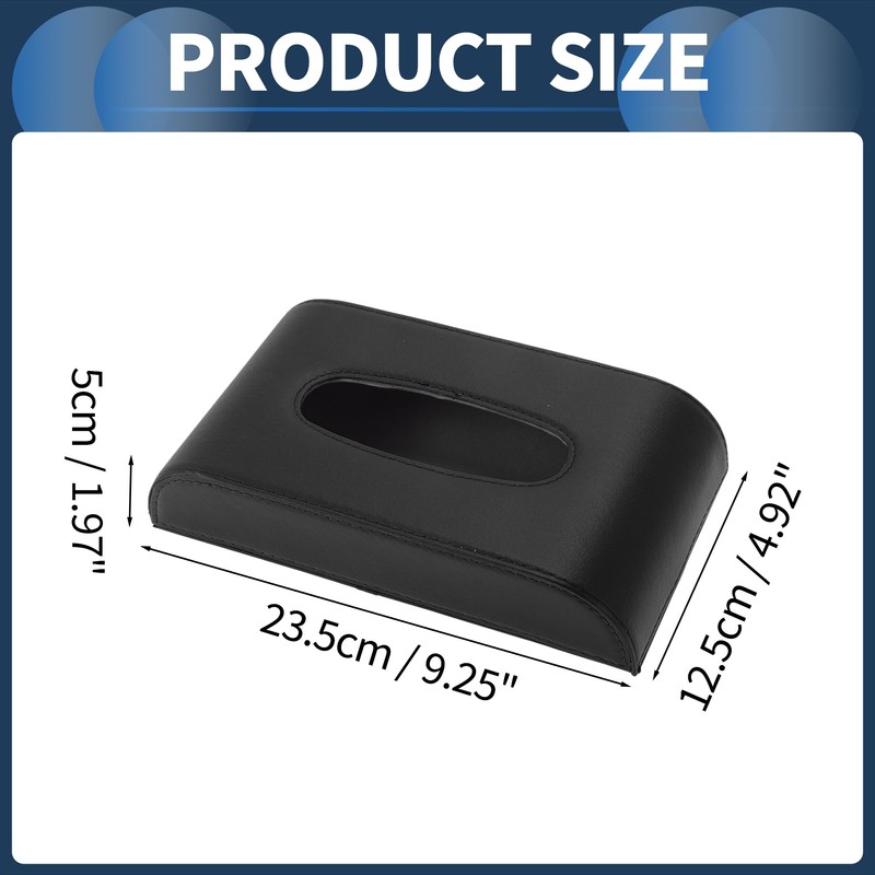 HEROFFIX Car Tissue Holder Car Tissue Box Organizer Edge Stitching