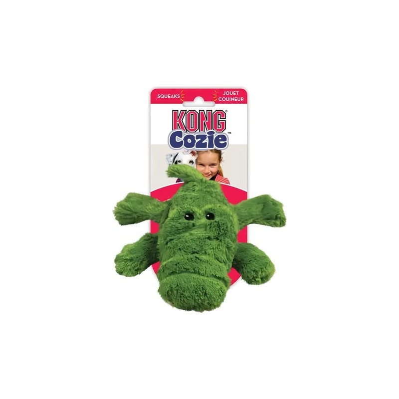 Kong Cozie Mediano Juguete Lagarto Para Perro Color Verde