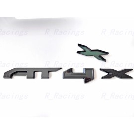 Auto 1PC Rear Gloss Black AT4X OVERLAY Emblem 2023+ GMC Sierra 1500 2500HD 3500HD