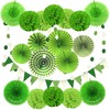 merrytime Paper Fan, Flower Garland, Event Decoration, 20 Piece Set,