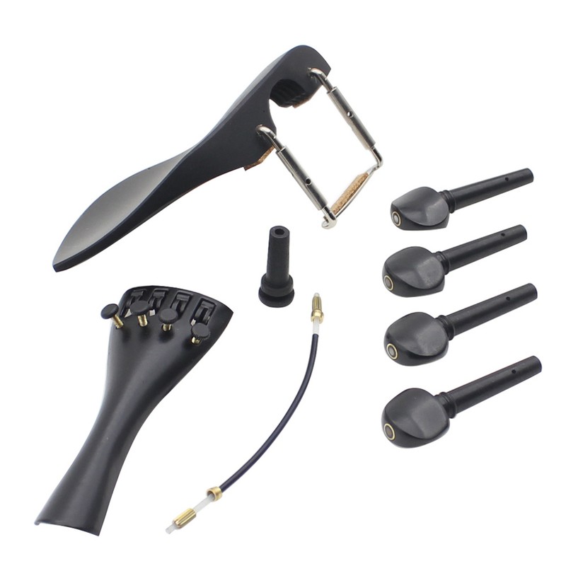 4/4 Violin Chin Rest Chinrest with Tuning Peg Tailpiece Fine