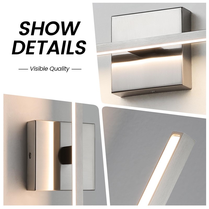 CCYCOL Bathroom Lighting Fixtures Over Mirror - 39 Inch Brushed