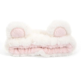 BIANHUAN Hair Band, Face Washing, Headband, Fluffy, Bath, Hair, Turban, For Adults & Children, For Boys, Girls, Kids, Bears, (White)