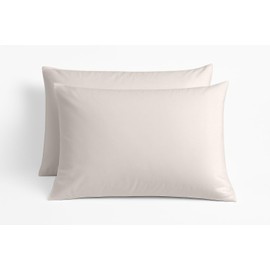 Comfort Beddings 100% Organic Cotton Pack of 2 Youth Pillowcases 16x22 Linen Pillow Cases with Envelope Closure, Crisp Percale Weave, Soft & Cooling Pillow Covers (Size-16x22, Linen)