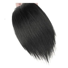 JJLFresheners Black Invisible Human Hair Toppers For Women Seamless Clip In Hair Extension Hair Piece Short Fake Fringe Hair Lining of Hair Top Hairpieces, Hair Extensions, Wigs and Accessories（25cm）