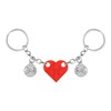 Brick Heart Key Chain, Detachable Heart Keychain Set Matching Heart