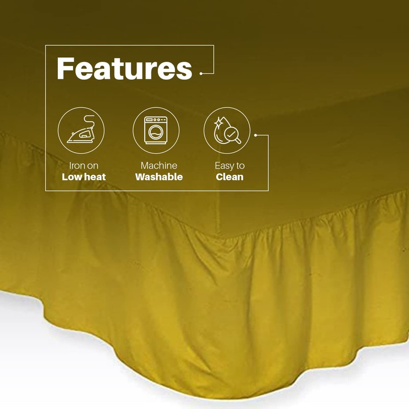 DTEX HOMES Luxury Extra Deep Frilled Valance Fitted Sheets single