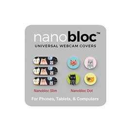 Eyebloc Nanobloc Universal Webcam Covers - Privacy Protection Accessory, No Residue Application - Dots and Bars, 7 Pieces - Cats