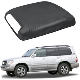 Bilisin Center Console Cover Compatible with Toyota Land Cruiser 2007-2014 Accessories Waterproof Middle Console Lid Cover PU Leather Armrest Box Cover Protector