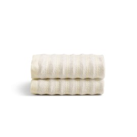 Cosy House Collection Luxury Rayon Derived from Bamboo Blend 2-Pack Towel Set - Ultra Soft, Absorbent and Quick Drying - Plush Cotton Hotel Spa Quality - 14" x 14" (Washcloth, Ivory)