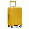 Traveler's Choice Pagosa Indestructible Hardshell Expandable Spinner Luggage, Yellow, 22-Inch