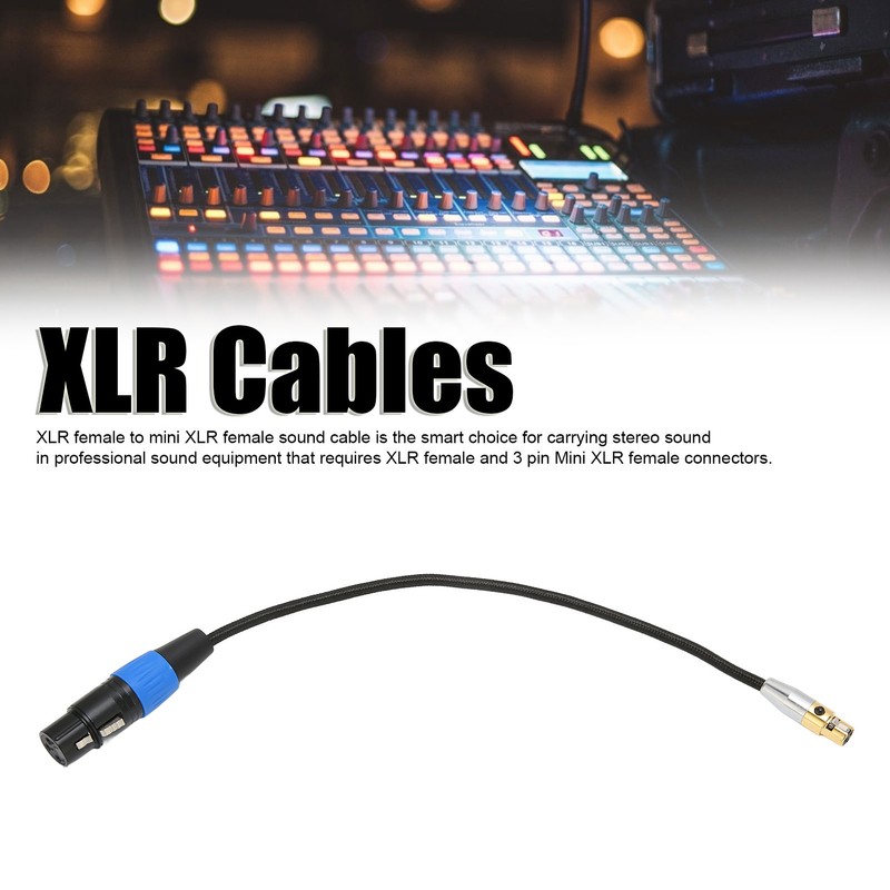 XLR Female to Mini XLR Female Sound Cable Practical Stable