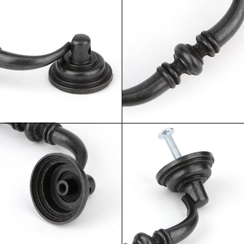 Brosay 4 Pcs Antique Drop Bail Drawer Pulls Shabby Chic
