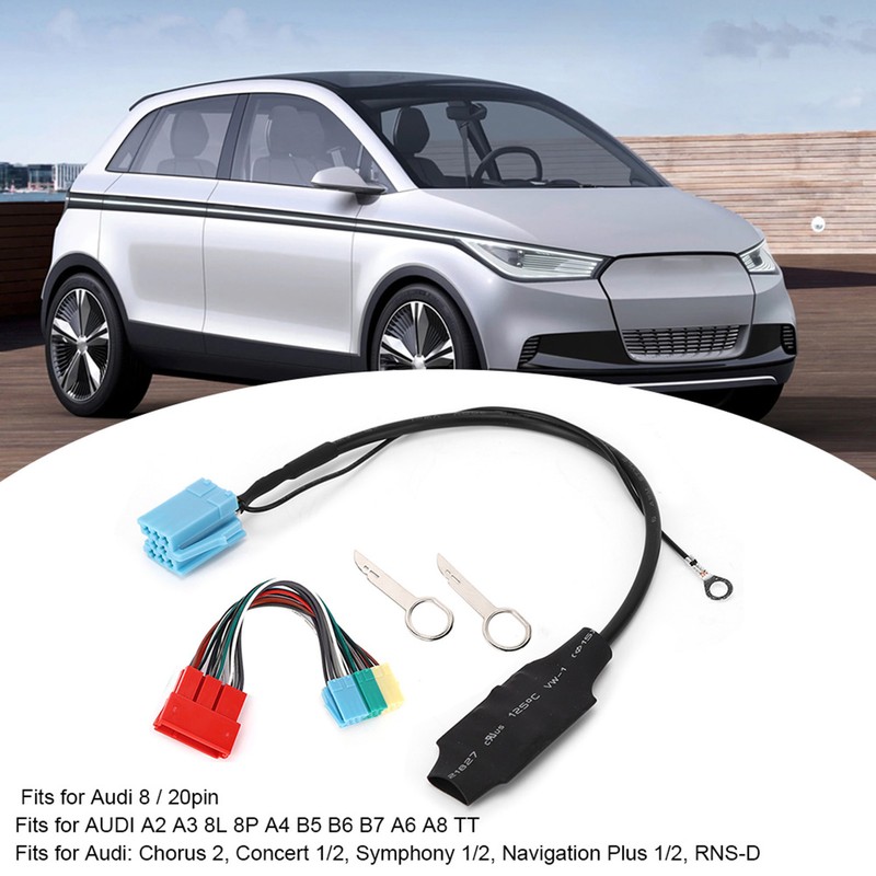 20pin/8pin Bluetooth 5.0 Audio Adapter Radio Connector Car Stereo Fits