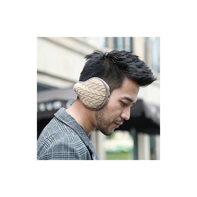 LerBen® Winter Earmuff Woolen Yarn Cable Knit Adjustable Wrap around
