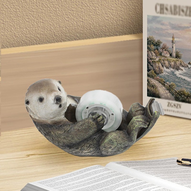 Cute Animal Tape Dispenser, Sea Otter, Tape Cutter, Desk Decorative