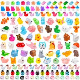 200 Pcs Mini Resin Animals Colorful Mini Animals Figures in Bulk Miniature Little Small Animals Figurines for Fairy Garden Landscape Dollhouse Accessories Hide Crafts Aquarium Decor