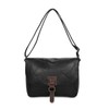 Women's Lightweight Multi-pockets Flap Handbag Shoulder Crossbody Bag -BLACK1