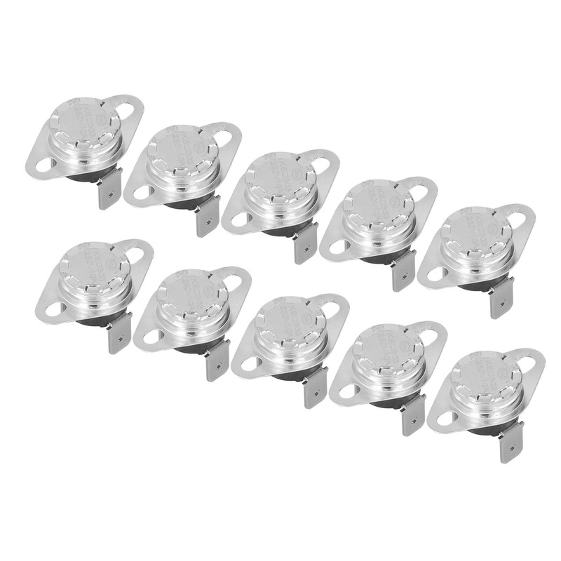 10Pcs Thermostat Thermal Switch Manual Hand Reset Bimetallic Chip Temperature