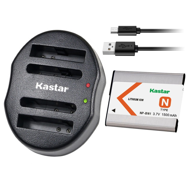 Kastar NP-BN1 BC-CSN Battery or Dual Charger for Sony Cyber-shot