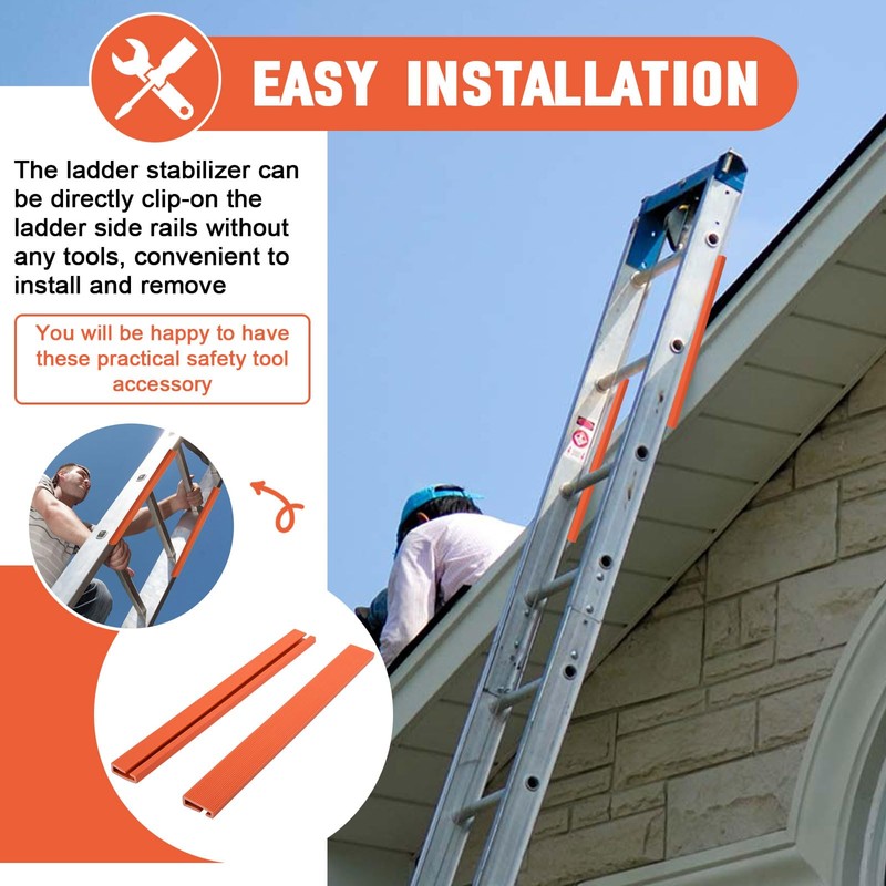Ladder Stabilizer, Rail Ladder Covers for Gutters & Roof, Ladder