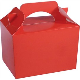 10 x RED Kid Childrens Plain Activity Food Loot Favour Birthday Party Bag Gift Box Wedding Toy Christmas