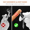 Demcigar Cigar Punch Cutter,Cigar Draw Enhancer 2-in-1 Stainless Steel Cigar