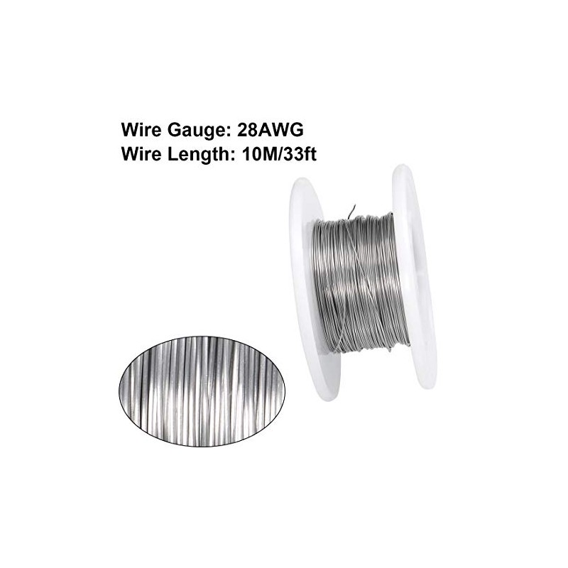 sourcing map 0.32 mm 28AWG Heating Resistance Cable Nichrome Wires
