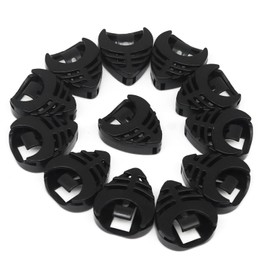 LINYUEARUI 12Pack Guitar Pick Holder, Stick-On Plastic Guitar Pick Case with Adhesive Back and Spring, Attachable to Bass, Ukulele, Acoustic Guitar