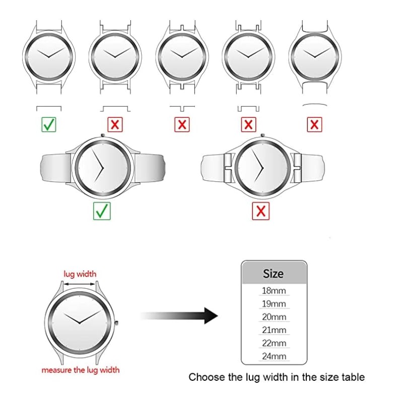 Panda Bobo Leather Watch Strap 18mm, Alligator Grain Leather Pattern,