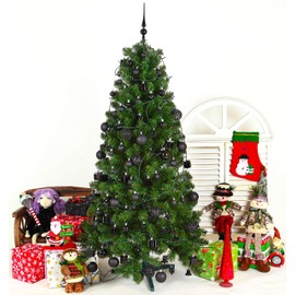 Brubaker Premium Christmas Bauble Set with Tree Topper - Sparkling Christmas Tree Baubles for the Christmas Tree 101 Pieces