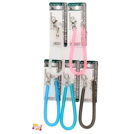 Shiroite Extendable, Convenient to Prevent Your Wallet or Key Fall! Long Spring KH Hook with Nascan Extendable and Shrink Chain, Key Chain, Assorted Colors, Approx. 13.0 x 0.7 x 0.4 inches (330 x 17 x