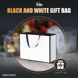 YACEYACE Large White Paper Gift Bags, 10Pcs 16"x6"x12" Extra Large White Gift Bags, Heavy Duty Paper Bags, Boutique Bags, Wedding Bag, Party Bag, Birthday Bag