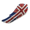 Union Jack Enamel Crystal Wing Brooch in Silver Tone -