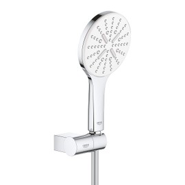Grohe Water-Saving Hand Shower Head Set including Rainshower 26580LS0 130 SmartActive EcoJoy Wall Mount 3 Jet Modes