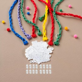 1000 Pcs Loom Bracelet Hooks Clear Rubber Band Bracelet Hooks Loom Bands Refill kit S Clips Connectors Plastic Band Kit Clip Clasps for DIY Making Necklace Accessory Weaving Spinning Tools