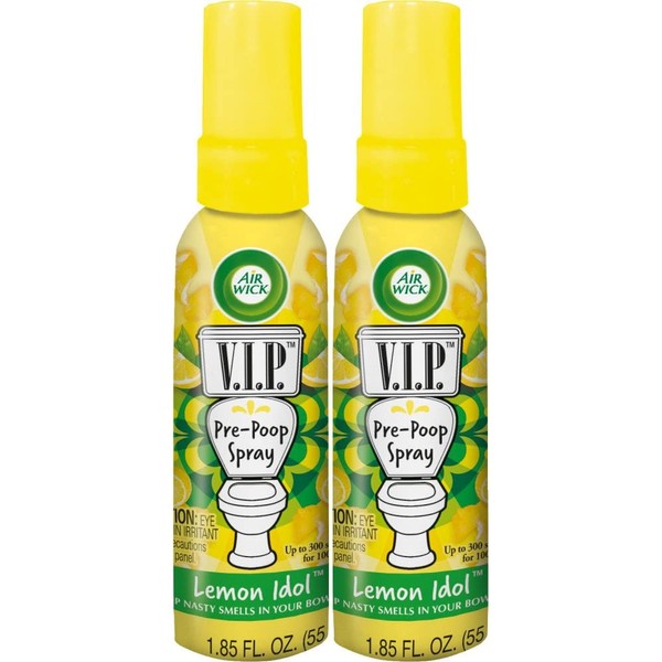 Air Wick VIP Pre-Poop Spray, Lemon Idol, 2x1.85oz