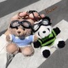 Amily Panda Matching Keychain, Fluffy, Cute, Teddy Bear, Stylish, Plush