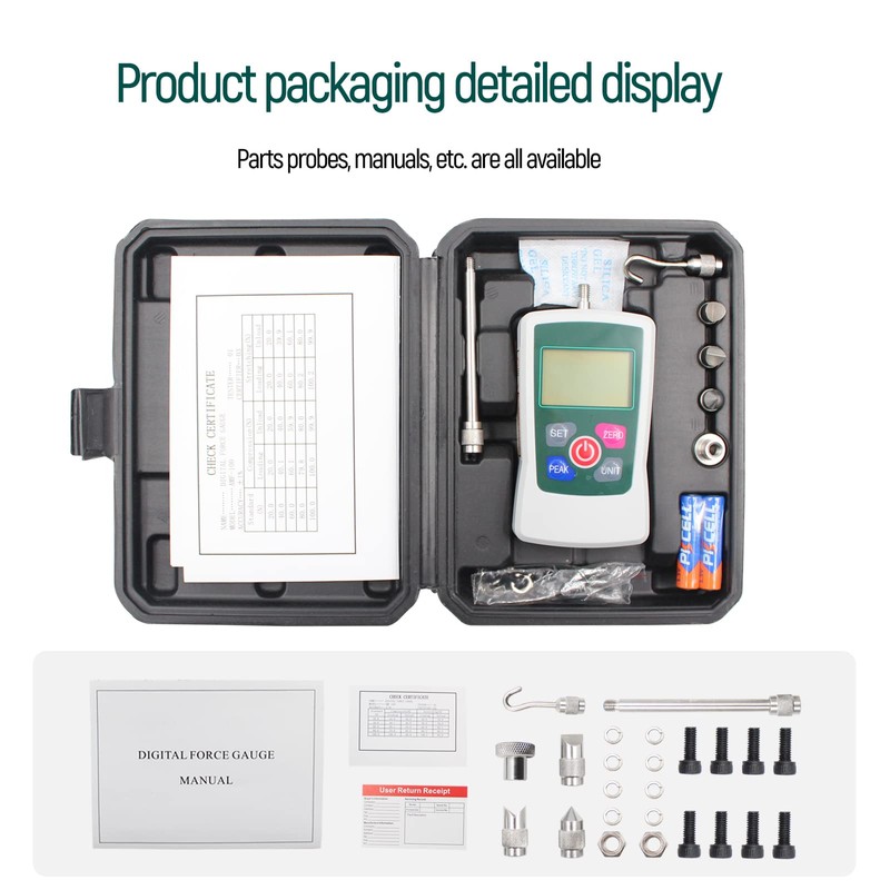 HOJILA 500N Digital Force Gauge Push and Pull Tester Meter