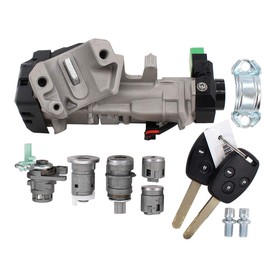MOTOKU Complete Set Ignition Switch Cylinder Door Lock Key Shell for Honda Accord 2006-2007